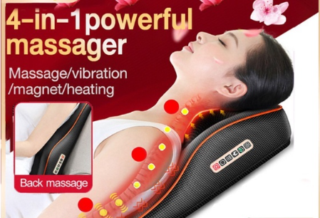 Massager For Back pain Throw Pillow Shoulder Cervical Spine Waist Back Massager