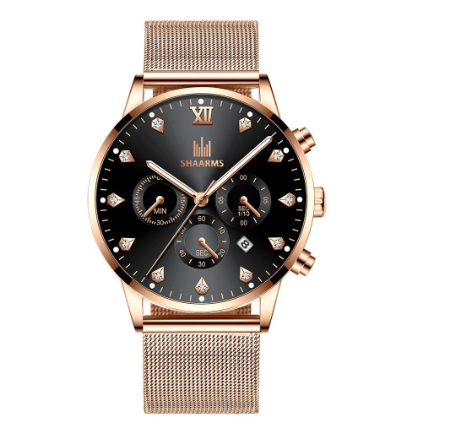 Fashion Men Stainless Steel Quartz Watches with Calendar M5