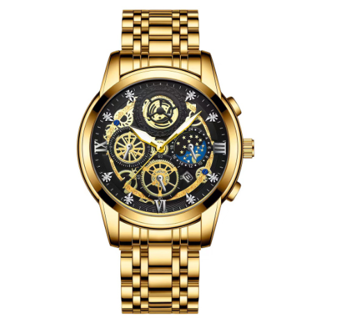 Binbond Men's Quartz Watch Hollow New Concept Waterproof Watch Multifunctional Wrist Watch 1