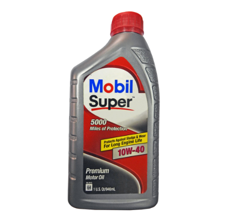 Mobil Super 5000 SN/SM/SL 10W40 Premium Conventional Gasoline Engine Oil (946ml)