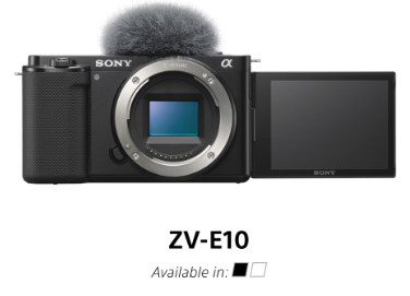 Sony ZV-E10 Alpha E-mount Camera w/APS-C Sensor w/16-50mm Power Zoom Lens