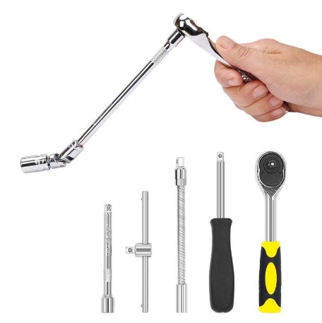 Ares cod 46 pcs Tool Box Car Motorcycle Repair Set Combination Socket Set All in One Tools DIY Kit