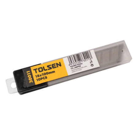 Tolsen 10pcs Stainless Steel Blade Refill Set (18X100mm) 30011