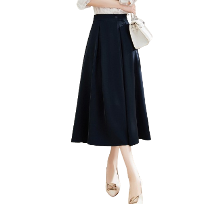 Lovito Women Basic Skirt LNE17145 (Black)