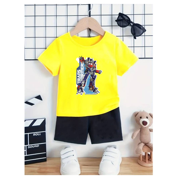 Boy Clothes Corp Terno for Kids Boys Fashion Sando Shorts Set Summer Tshirt  S22