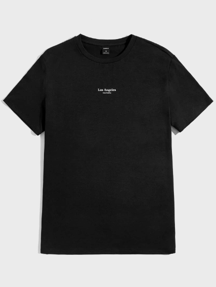 Manfinity Homme Men T-Shirts Fit Crew Neck Short Sleeve Slogan Tee Letter Graphic Casual Simple Polyester