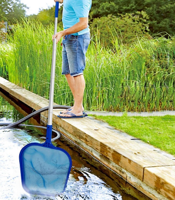 Pool Cleaning Net with 45-inch Pole Swimming Pool Cleaner Net with 5 Detachable Aluminum Pole