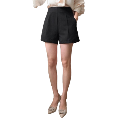 Lovito Women Casual Plain Pocket Shorts L76AD103