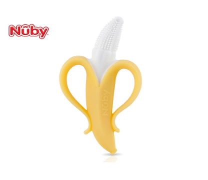 Nuby 3m+ NanaNubs Banana Silicone Teether