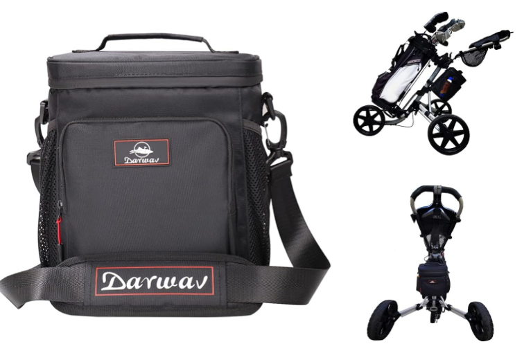Golf Cooler, 12-Can Insulated Soft Cooler Bag, Fits on Golf Push Cart