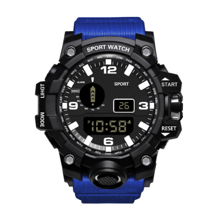 Original Luxury Digital Fashion Sports Waterproof Watch Outdoor Men Women Running Electronic Watch BLUE