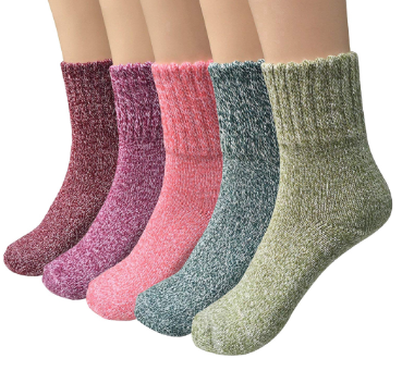 Winter Socks Retro National Wind Socks Warm Rabbit Wool Sock