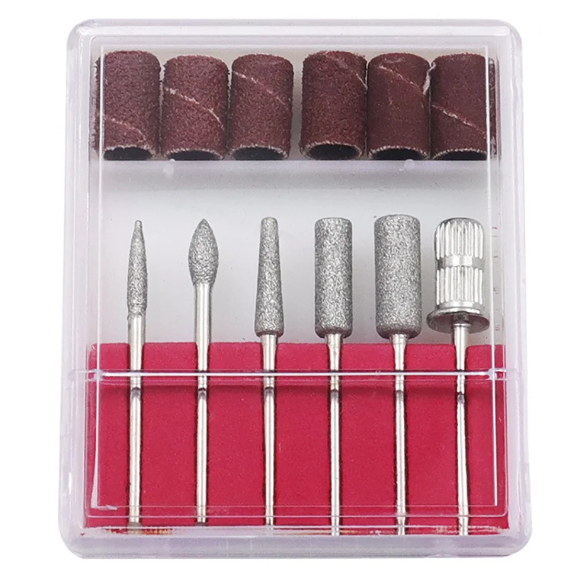 12pcs Nail Drill Bit Set Abrasive Tools Electric Drill Bits Nail Art Equipment Grinding Head