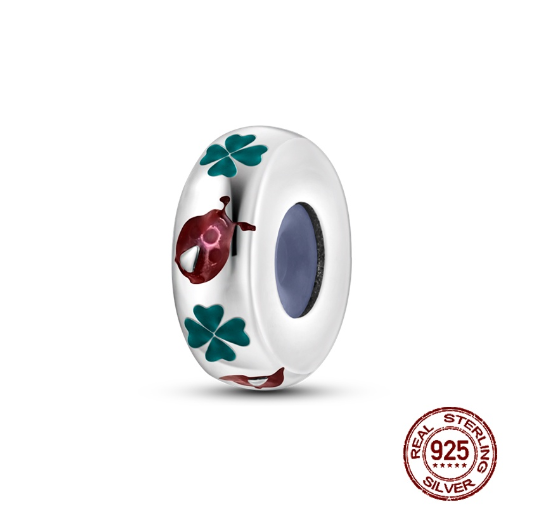 Fit Original Pandora Bracelet Beads Pendant 925 Sterling Silver Love Positioning Buckle Series Colorful Women Jewelry DIY Gift S051