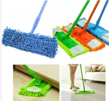 360 Degree Spin Chenille Mop, Stretchable Cloth Drying Flat Mop Sweeper, Duster Cleaning Tools