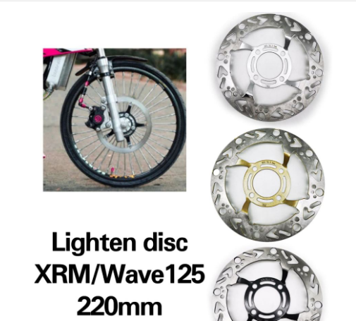 Lighten Disc WAVE125 / XRM125 4 Holes 220MM 3.5MM Made in Thailand