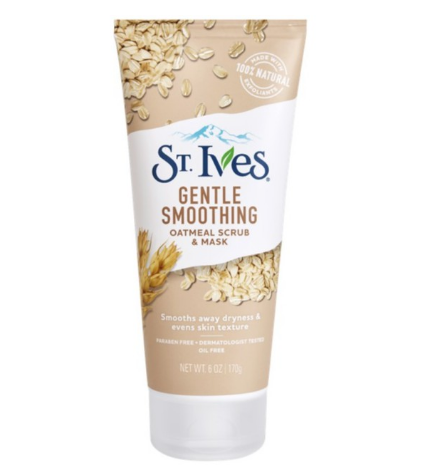 St. Ives Gentle Smoothing Oatmeal Scrub and Mask Face Scrub Made with 100% Natural Exfoliants 6oz