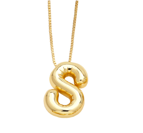 Fashion 26 Letter Pendant Gold Plated Necklace Style Versatile Collar Chain Women's Friends Commemorative Jewelry Accessories Gift S