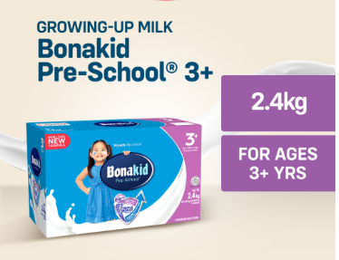 BONAKID PRE-SCHOOL 3+ Powdered Milk Drink for Children Over 3 Years Old 2.4kg