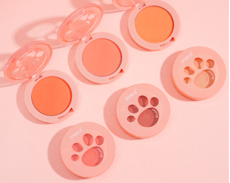 SANIYE Blush Palette Cat Paw Blush Powder Face Makeup E0160