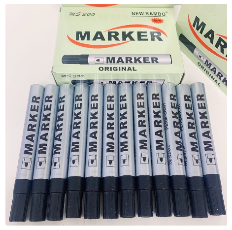 Permanent Marker Black 12 Pcs one box
