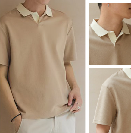 Korean Trending Plain Polo Shirt Korean Loose Casual Polo For Men Fashion Personality Youth Popular Summer Thin White Half Sleeve Lapel Shirt For Men