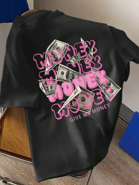 Manfinity Hypemode Oversized Men's Crew Neck Short Sleeve Letter Print Casual T-Shirt