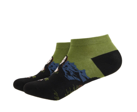 IDENTITY Printed Ankle Socks - Mona Lisa