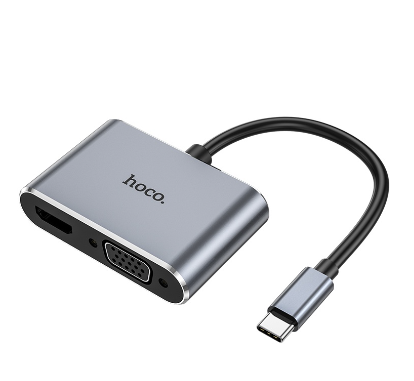 HOCO HB29/HB30 USB C 3.0 to HDTV 4K HDMI-compatible Adapter Type C to VGA Hub Dock PD 100W Charge for NoteBook Samsung S20