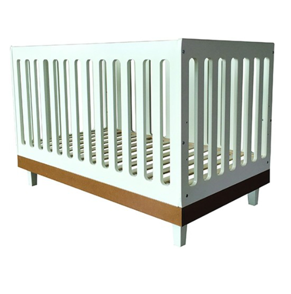 Cuddlebug Madison 3in1 Convertible Crib, White/Coffee