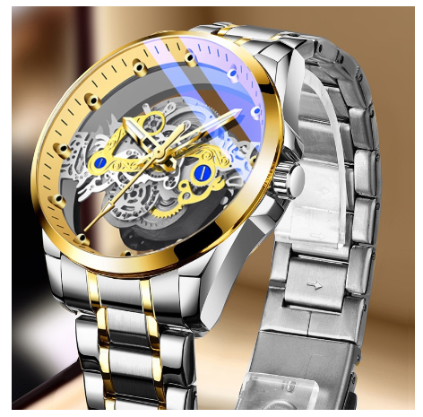 Binbond Original Luxury Stainless Steel/Leather Fashion Waterproof Business Watch Men Quartz Luminous Wrist Watch 4