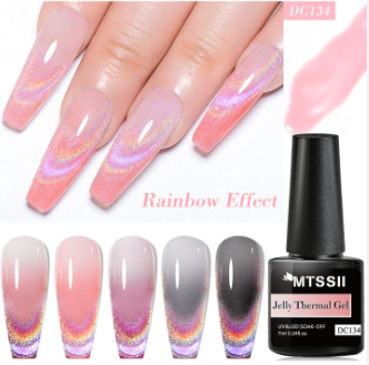 MTSSII 7ml Thermal Gel Nail Polish Temperature Color Changing Gel Nail Polish Long Lasting Soak Off UV Gel Nail Art Varnish