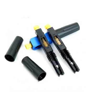 Embedded SC UPC Fiber Optic Fast Connector FTTH SM Fiber Optic SC Quick Connector SC Adapter Field Assembly 10Pcs