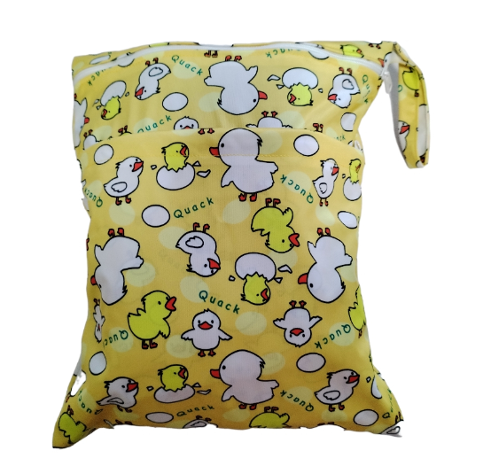 30x37cm Cloth Diaper Wet Dry Bags Double Zipper Mixed Color Printed Portable Waterproof Dag Storage Bag Swimwear Bag C22