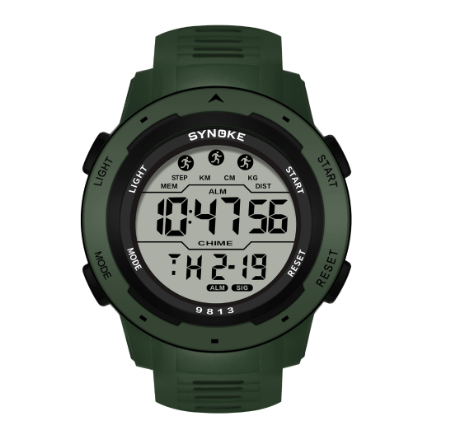 SYNOKE Brand Fashion Sport Watch For Men Waterproof Alarm Digital Electronic GREEN