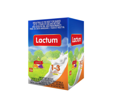 Lactum for 1-3 Years Old Plain Milk Supplement Powder 1.2kg