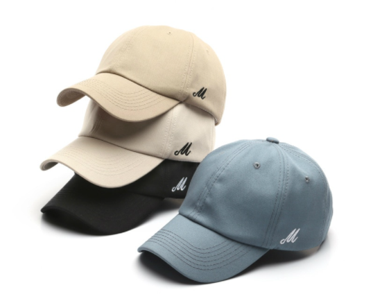 Fashion Men's 100% Cotton Men Baseball Cap for Women's Letter M Embroidery Visors Hat Unisex Casual Snapback Hip Hop Hats