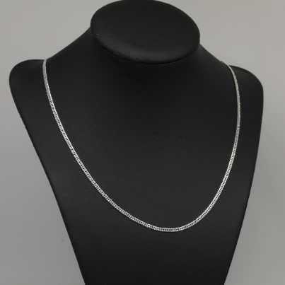 Silver Fine 8 Cut Men's Necklace