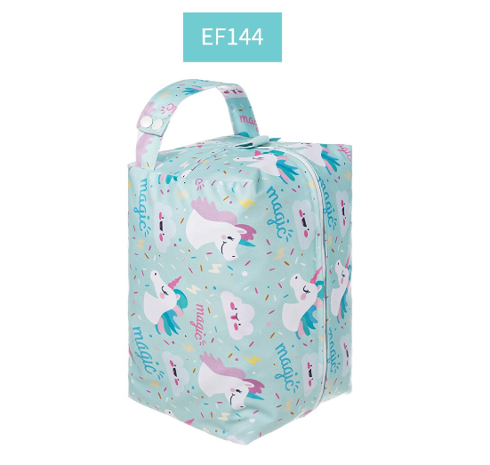 Happyflute Baby Diaper Pods Reusable Waterproof Fashion Prints Wet Dry Cloth Wet Bag Mums Storage Travel Nappy Bag C11