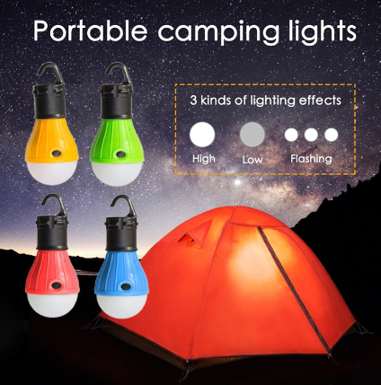 LED Camping Lamp Outdoor Tent Light Portable Waterproof Lighting Hanging Signal Lights Camping Lamp