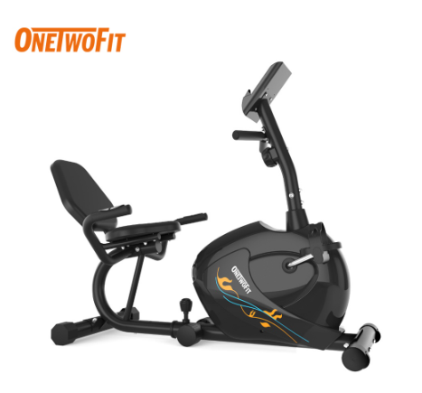 OneTwoFit Spin Bike Recumbent Exercise Bike Indoor Stationary Bikes Indoor Fitness Equipment
