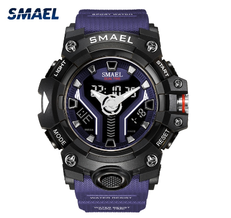 SMAEL Men Watch Top Fashion Sport Brand Casual Chrono Calendar LED Digital Men's Watches Male Military Waterproof 8075 06