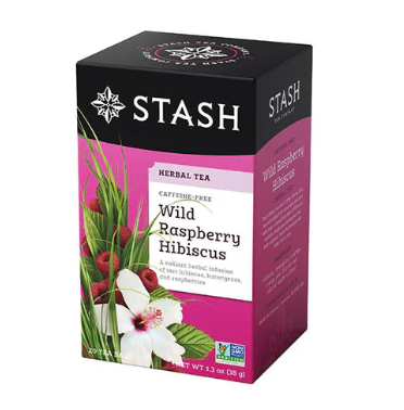Stash Tea Wild Raspberry Hibiscus Herbal Tea 20 Tea bags