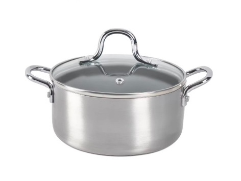 Masflex Specialized 16 cm Non-Stick Mini Casserole with Glass Lid