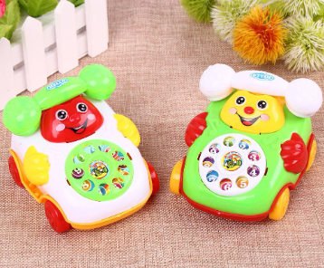 Baby New Toy Smile Pull Wire Phone Educational Developmental Kids Game