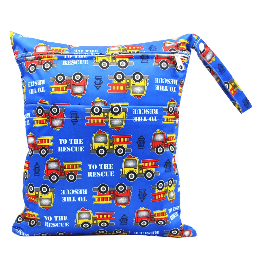 Diaper Wet Dry Bags Duble Zipper Printed Portable Waterproof Dag Storage Bag Swimwear Bag  30x36cm