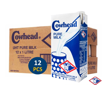 Cowhead Fresh Pure Milk 1L ( Case of 12)