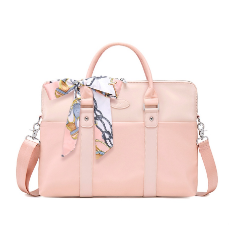 Shoulder Laptop Bag Contrast Color Shockproof Business Briefcase