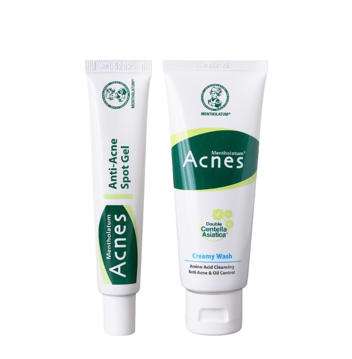 Acnes Creamy Wash 100g and Acnes Anti-Acne Spot Gel 18g