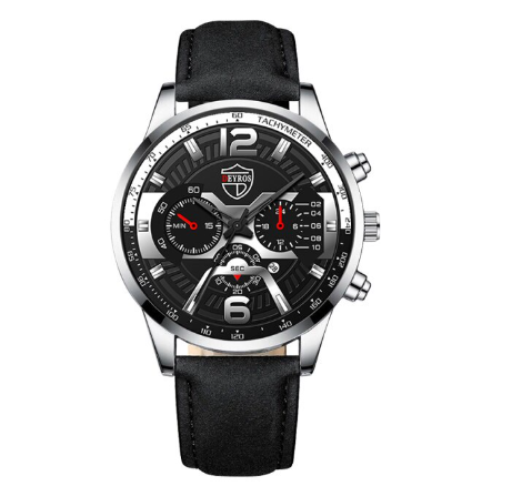 Full Steel Men's Quartz Business Wacthes Mens Stainless Steel Calendar Analog Wrist Watch Relo Ng Kalalakihan STEEL SILVER BLACK